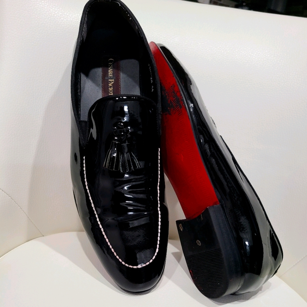Cesare Paciotti  mens patent leather shoes size 44
